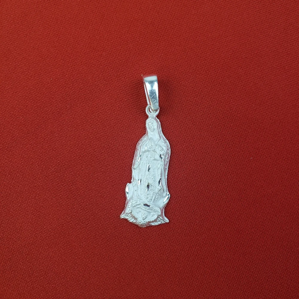 925 sterling silver virgin Mary pendant/ virgen de‎ Guadalupe de plata fina 925